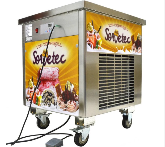 máquina de sorvete na chapa