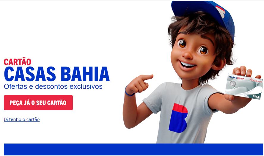 Imagem do site oficial do Cartão de Crédito Casas Bahia (Imagem: Divulgação/Casas Bahia)