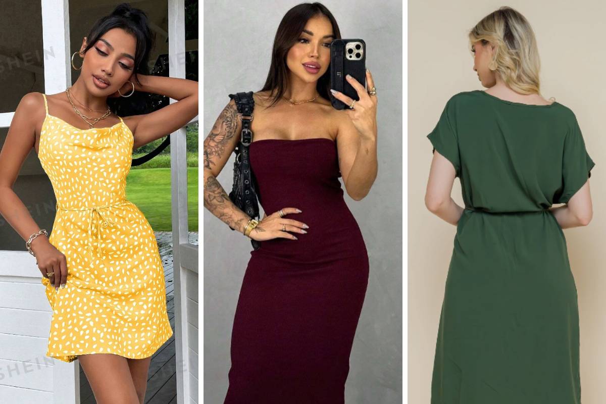 6 vestidos baratinhos que são sucesso de venda na Shein, a partir de R$32