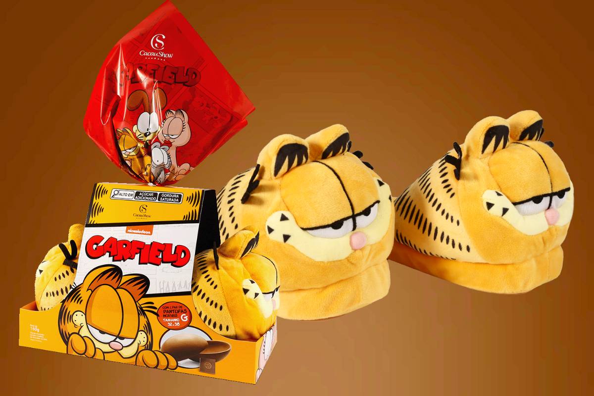 A pantufa do Garfield que vai te fazer querer comprar um Ovo da Páscoa em 2024