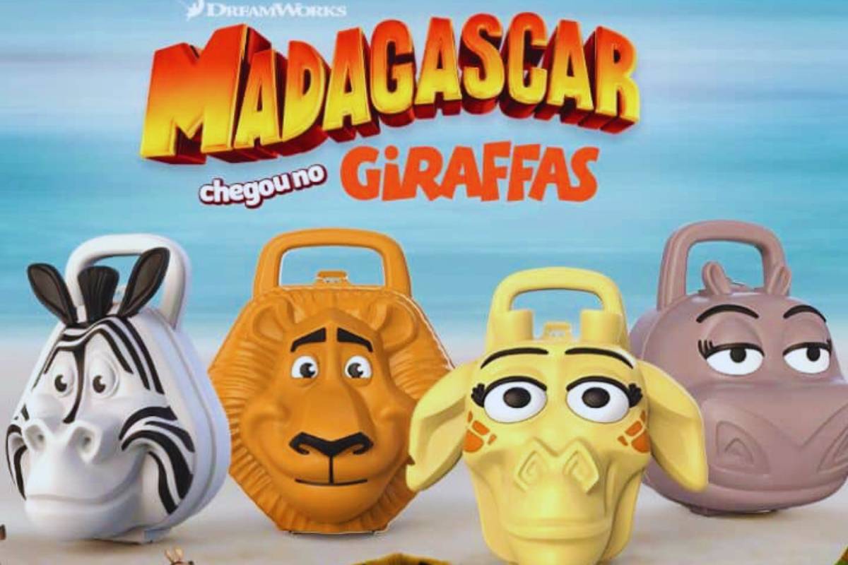 As novas lancheiras do Giraffas em parceria com 'Madagascar'