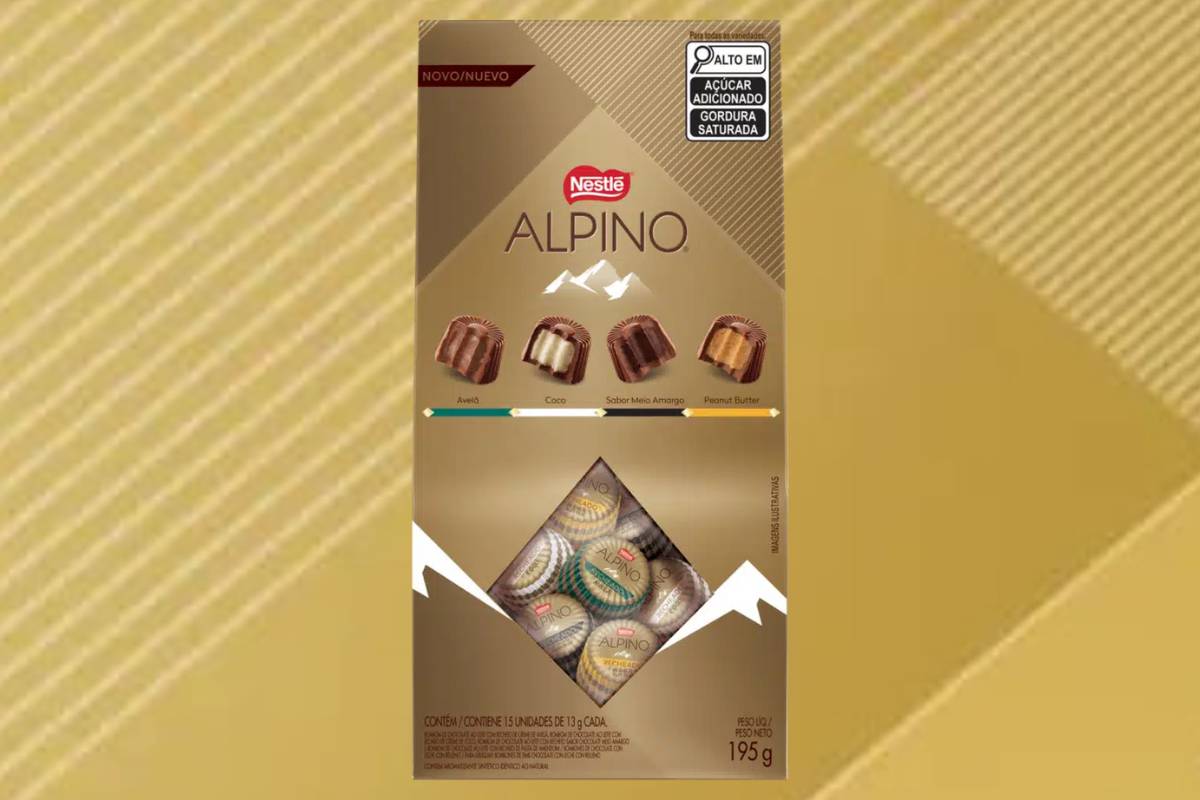 Você já viu a Caixa de Chocolate Alpino com Novos Sabores