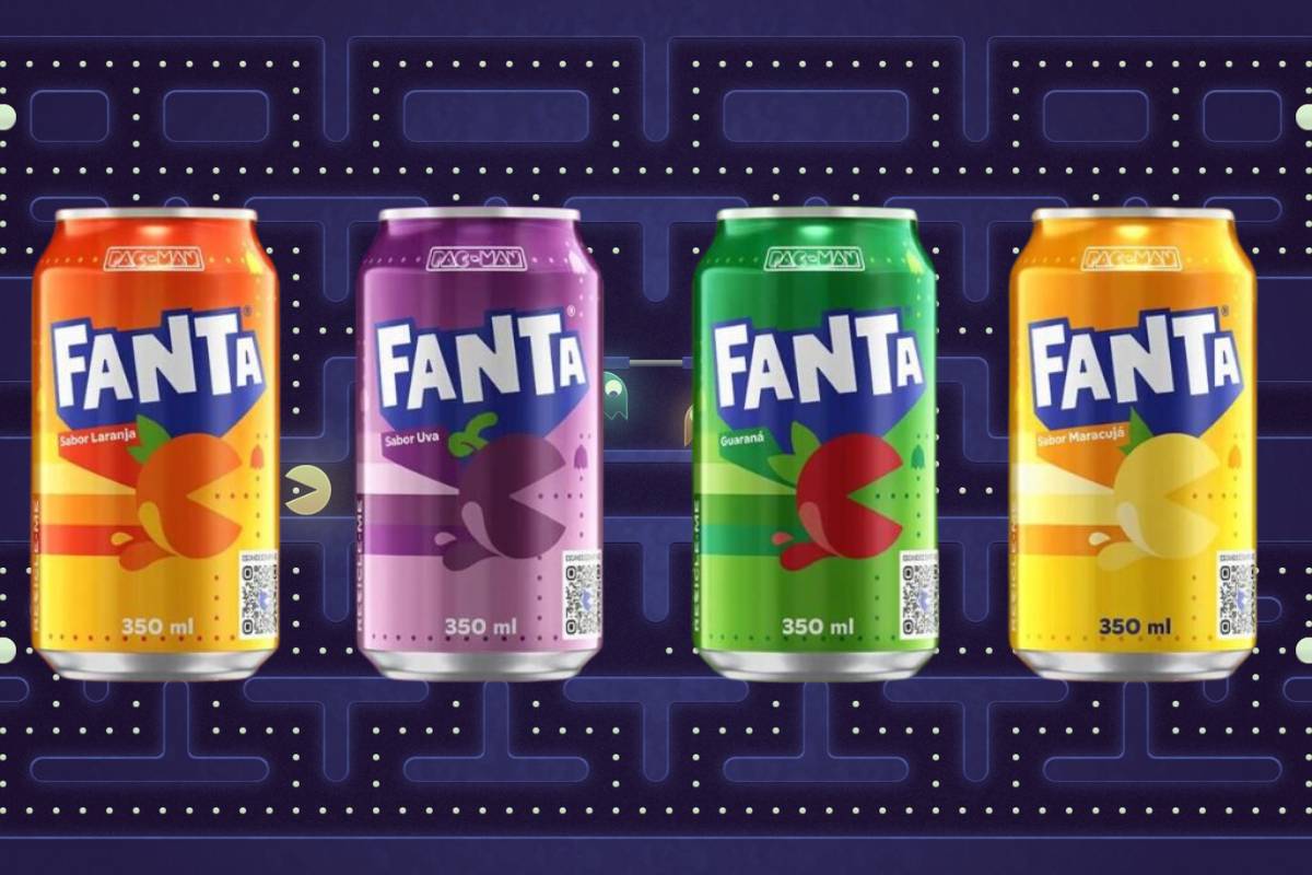 Edição Limitada as novas latas de Fanta em parceria com PAC-MAN