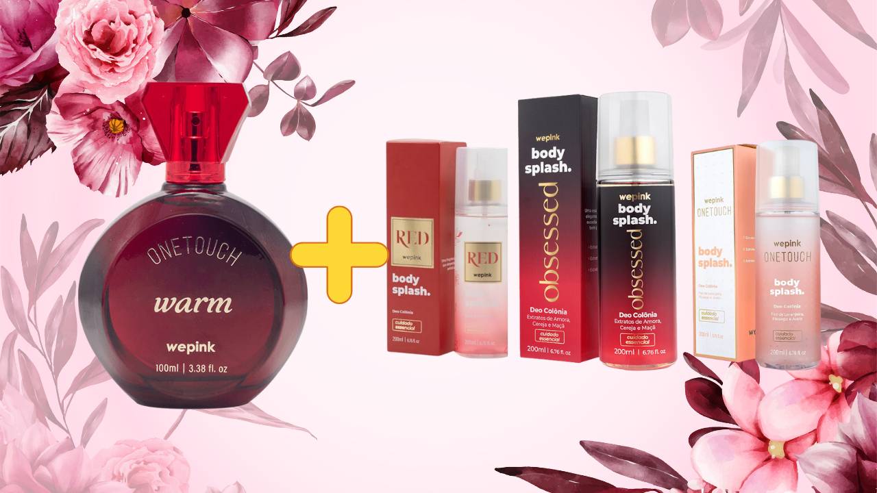 Promoção imperdível compre o novo perfume floral da WePink e ganhe 3 Body Splashes!
